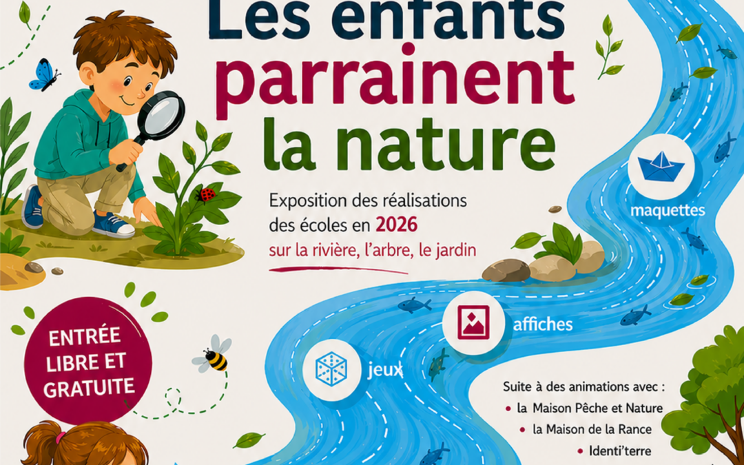 Exposition « les enfants parrainent la nature » du 29/06/2026 au 28/08/2026 à la Maison Pêche et Nature de Jugon les Lacs